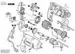 Bosch 0 603 387 060 Psb 500 Percussion Drill 230 V / Eu Spare Parts